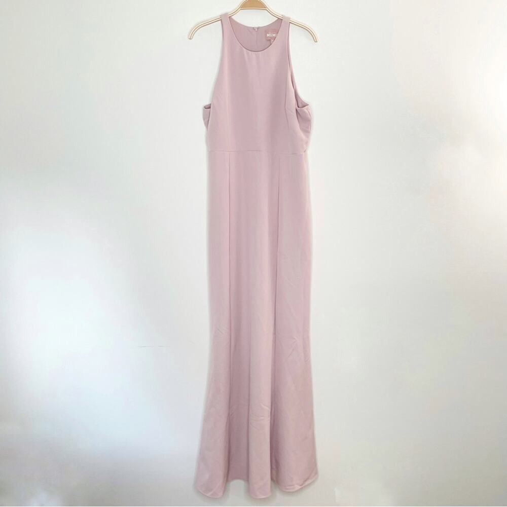 Show Me Your Mumu Chicago High Neck Gown Vintage Rose Stretch Crepe XL Formal - Picture 3 of 10
